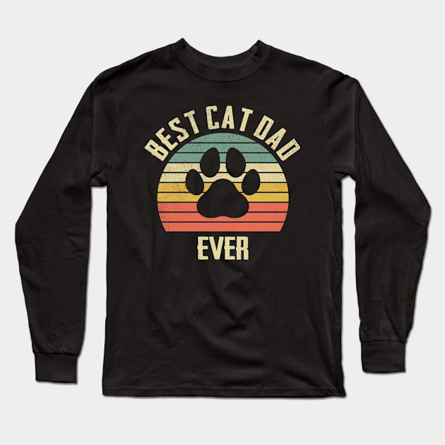 best cat dad ever Long Sleeve T-Shirt by chouayb